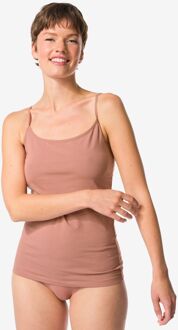 Hema Dameshemd katoen spaghettibandjes lichtbruin (lichtbruin) - XL