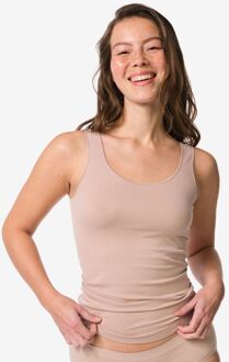 Hema Dameshemd naadloos micro beige (beige) - S