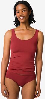 Hema Dameshemd naadloos micro brede schouderbandjes donkerrood (donkerrood) - XL