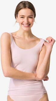 Hema Dameshemd naadloos micro brede schouderbandjes lichtroze (lichtroze) - XL