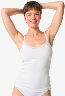 Hema Dameshemd spaghettibandjes met kant wit (wit)