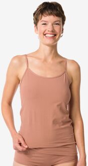 Hema Dameshemd spaghettibandjes perfect comfort katoen lichtbruin (lichtbruin) - XL