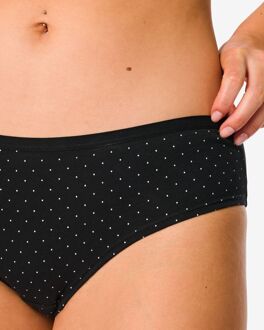 Hema Dameshipster katoen - 2 stuks zwart/wit (zwart/wit) - L