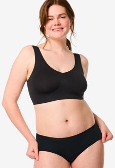 Hema Dameshipster katoen - 2 stuks zwart (zwart) - XL