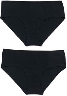 Hema Dameshipster katoen - 2 stuks zwart (zwart)
