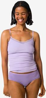 Hema Dameshipster katoen met kant lichtpaars (lichtpaars)