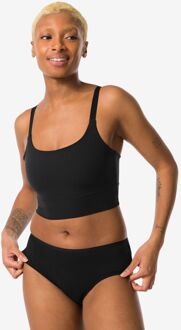 Hema Dameshipster katoen met kant zwart (zwart)