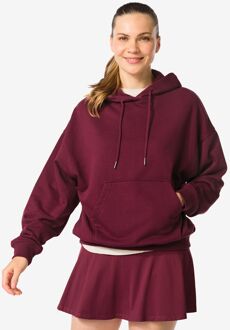 Hema Dameshoodie donkerrood (donkerrood) - XL