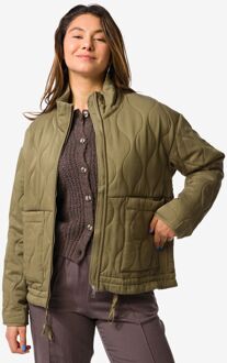 Hema Damesjas Jina gewatteerd donkergroen (donkergroen) - M