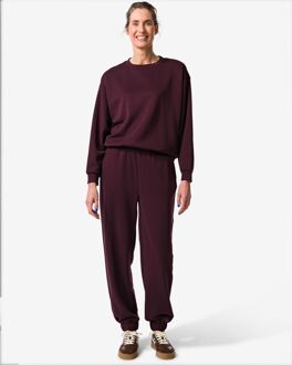 Hema Damesjoggingsbroek loose fit bordeauxrood (bordeauxrood) - M