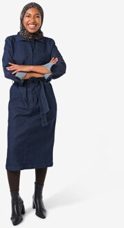 Hema Damesjurk a-lijn denim donkerblauw (donkerblauw) - XL