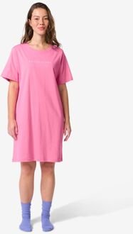 Hema Damesnachthemd jersey Fiona welterusten roze (roze) - XS
