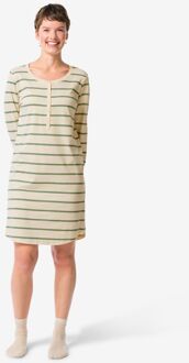 Hema Damesnachthemd strepen groen (groen) - M