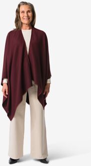 Hema Damesponcho donkerrood