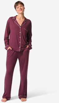 Hema Damespyjama bordeauxrood (bordeauxrood) - XL