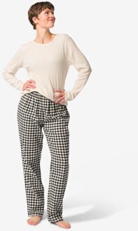 Hema Damespyjama ruiten zwart (zwart) - XL