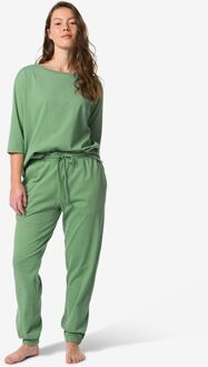 Hema Damespyjamabroek Babs jersey groen (groen) - S