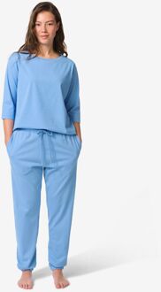 Hema Damespyjamabroek jersey blauw (blauw) - XL