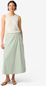 Hema Damesrok A-lijn poplin lichtgroen (lichtgroen) - XL