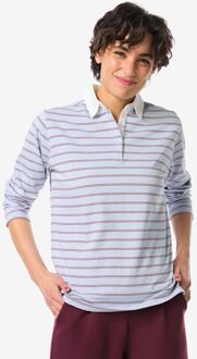 Hema Damesshirt Elif jersey strepen blauw (blauw) - XL