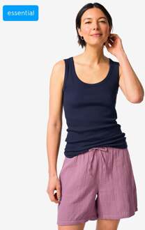 Hema Damessinglet Anouk rib donkerblauw (donkerblauw) - S