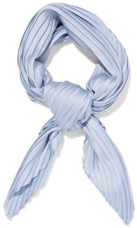 Hema Damessjaal 60x60cm plissé satijn lichtblauw (lichtblauw)