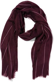 Hema Damessjaal 80x185cm acryl strepen donkerrood-roze