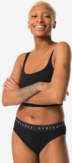 Hema Damesslip katoen everyday tailleband zwart (zwart)