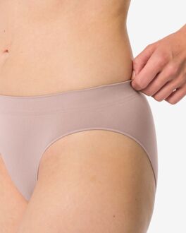Hema Damesslip naadloos micro beige (beige) - L
