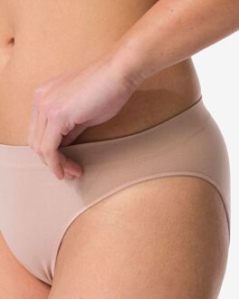 Hema Damesslip naadloos micro beige (beige) - L