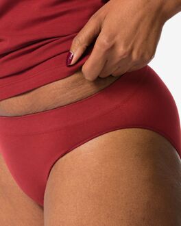 Hema Damesslip naadloos micro donkerrood (donkerrood) - L