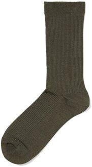 Hema Damessokken rib donkergroen (donkergroen) - 35/38