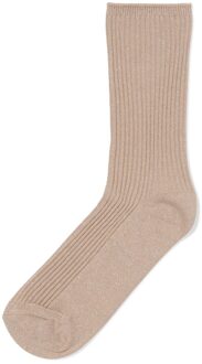 Hema Damessokken rib glitter beige (beige) - 39/42
