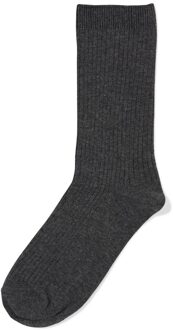 Hema Damessokken rib grijsmelange (grijsmelange) - 35/38