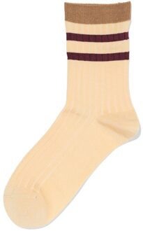 Hema Damessokken rib strepen geel (geel) - 35/38