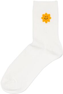 Hema Damessokken rib zon gebroken wit (gebroken wit) - 35/38