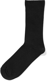 Hema Damessokken rib zwart (zwart) - 39/42