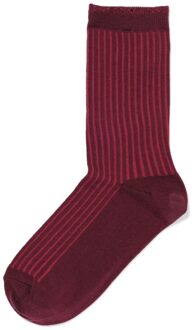 Hema Damessokken strepen donkerrood (donkerrood) - 35/38