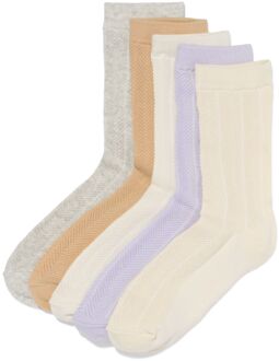 Hema Damessokken visgraat - 5 paar beige (beige) - 35/38