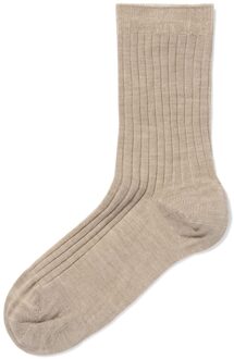 Hema Damessokken wol beige (beige)