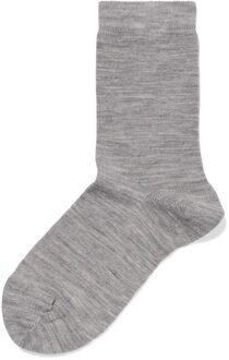 Hema Damessokken wol grijsmelange (grijsmelange) - 35/38