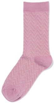 Hema Damessokken zigzag glitter lichtpaars (lichtpaars) - 35/38