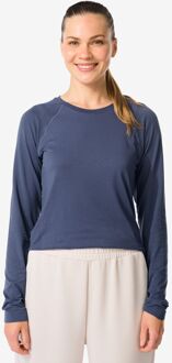 Hema Damessportshirt naadloos donkerblauw (donkerblauw) - XL