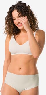 Hema Damesstring hoge taille micro rib ultimate comfort gebroken wit (gebroken wit)