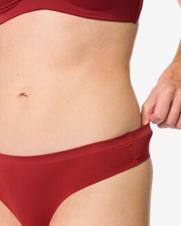 Hema Damesstring second skin micro donkerrood (donkerrood)