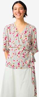 Hema Damestop Delilah bloemen lichtgroen (lichtgroen) - S