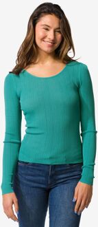 Hema Damestop Loua crinkle blauw (blauw) - M