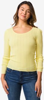 Hema Damestop Loua crinkle geel (geel) - S