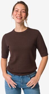 Hema Damestrui Fally fijngebreid bruin (bruin) - XL