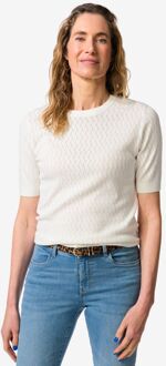 Hema Damestrui Fally fijngebreid wit (wit) - S